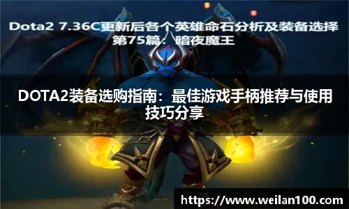 DOTA2装备选购指南：最佳游戏手柄推荐与使用技巧分享