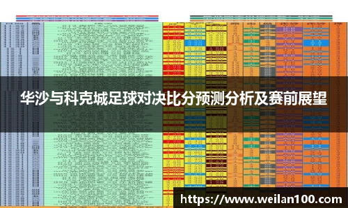 华沙与科克城足球对决比分预测分析及赛前展望